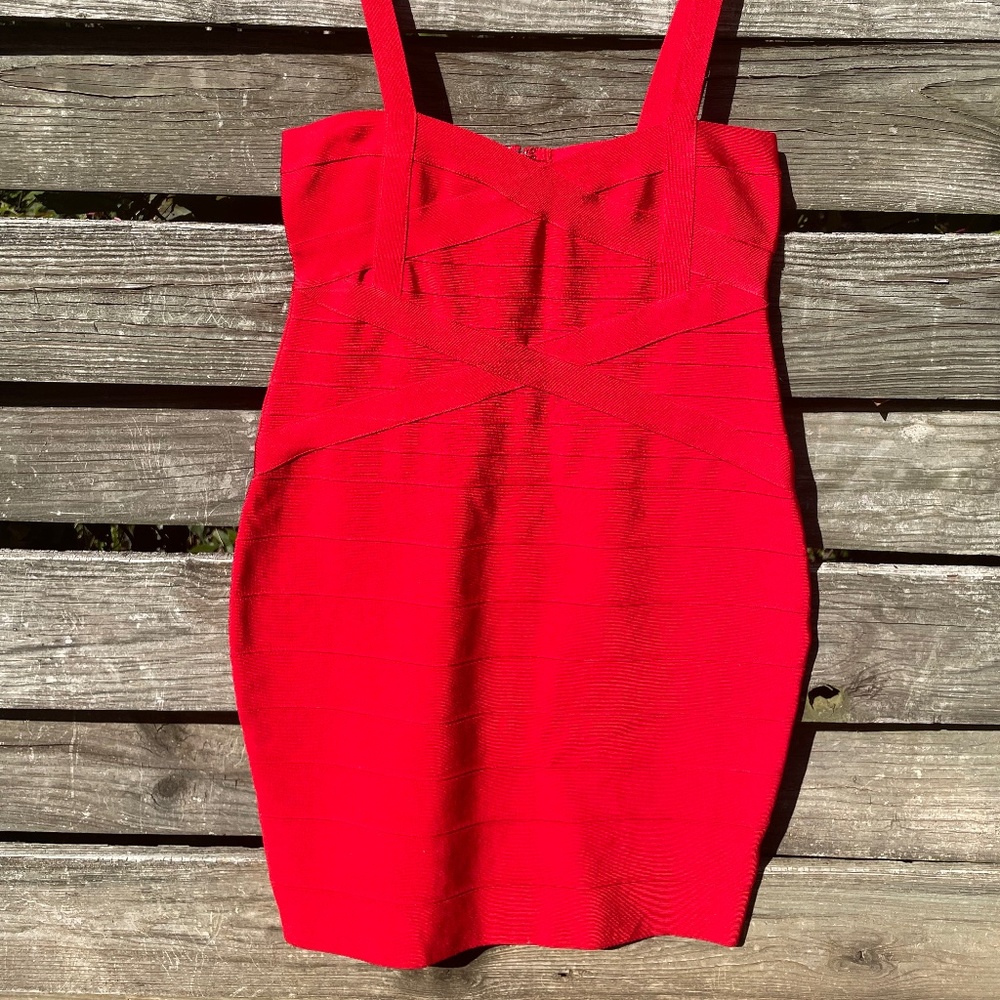 Red bandage dress